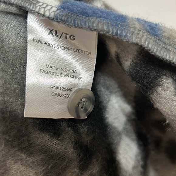 COMO MAN Flannel LS Button-up GRGYL GRAY Fleece Southwestern Men’s size XL - Picture 5 of 6